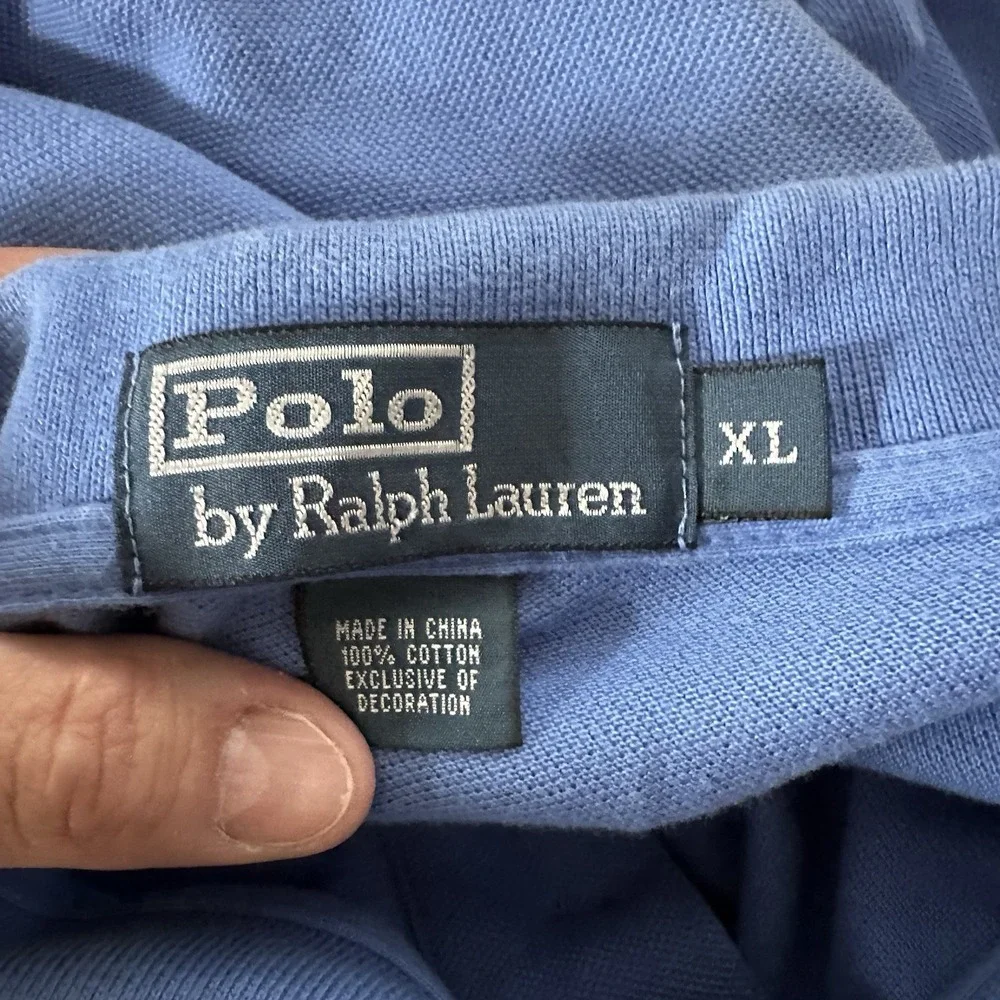 Polo Ralph Lauren Blue Polo Men's XL‎ Orange Pony Cotton